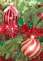 mini-puzzle exclusif Imajeux photographie d'un sapin de Nol dcor de boules rouge et or