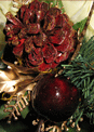 mini-puzzle exclusif Imajeux photographie d'une pomme de pin dcoration de Nol en gros plan